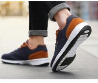 Zapatos De Hombre Impermeables Para Primavera Y Otoño Tenis De Cuero Deportivos Antideslizantes Suela De Goma Para Caminar Y Deporte - details 14