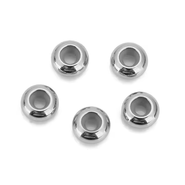 20pcs Bolas De Acero Inoxidable PVD No Desvanecimiento Gran Agujero Para DIY Collar Pulsera Joyería Suministros 8mm 10mm - 1