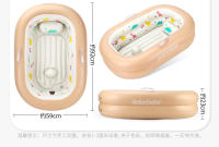 Bañera inflable para bebés, puede sentarse o acostarse, bañera para niños sensible a la temperatura, bañera plegable para bebés para el hogar - details 2
