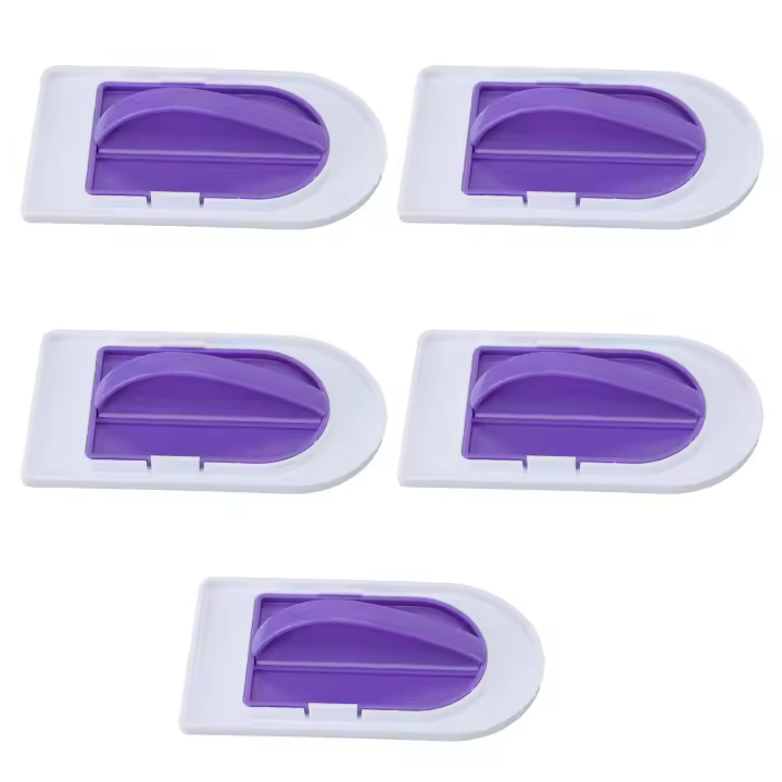 5 piezas de alisador de pasteles de fondant con mango de plástico de calidad alimentaria, diseño de alisador de pasteles para pastelería casera - 1