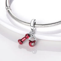 Encanto De Colgante De Árbol De Familia Platinado En Plata Para Pulsera De Bangle Y Collar DIY Regalo Con Doble Vuelo Aéreo - details 94