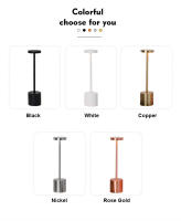 Lámpara De Mesa LED Recargable 4W Con Carga Tipo-C Luz Ambiental Creativa De Tres Colores Metal Toque Iluminación Barra Decorativa Para Habitación - details 3