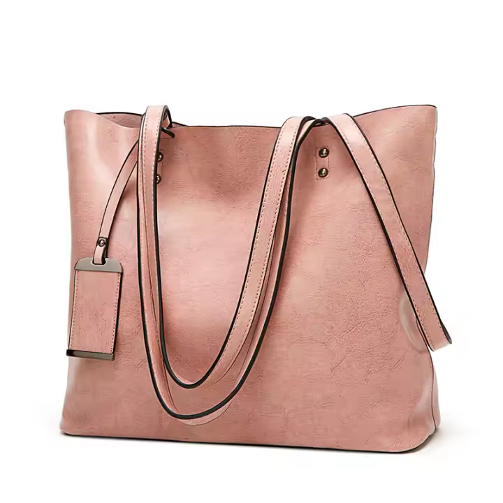 Bolso de cuero simple con doble hombro para mujer, bolso de hombro para mujer, bolso de mensajero, bolso de compras (color: verde) - 1