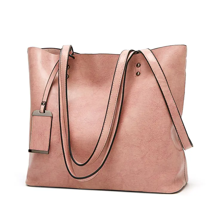 Bolso de cuero simple con doble hombro para mujer, bolso de hombro para mujer, bolso de mensajero, bolso de compras (color: verde) - 1