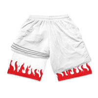 Shorts De Entrenamiento Para Hombre Estilo 2 En 1 Con Interior Y Bolsillos Pantalones Cortos Deportivos De Secado Rápido Para Verano Con Estampado Casual - details 7