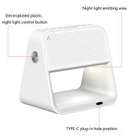 Lámpara De Noche Con Reloj Digital USB De ABS Para Decoración De Hogar Y Oficina Estilo Moderno Sin Batería Incluida - details 12