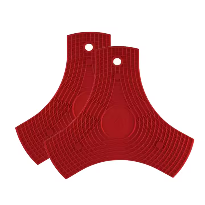 Bra - Pack de Multiusos 3 Funciones en 1, Color Naranja, Rojo, Gris o Verde (Pack 2 Uds), Salvamanteles Silicona Imantado, Protector Sartenes y Manopla, Varios Colores, Utensilio Cocina - 1