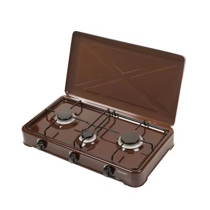 Ravanson K-03BR Cocina de gas regulable 3 fuegos marrón - 1