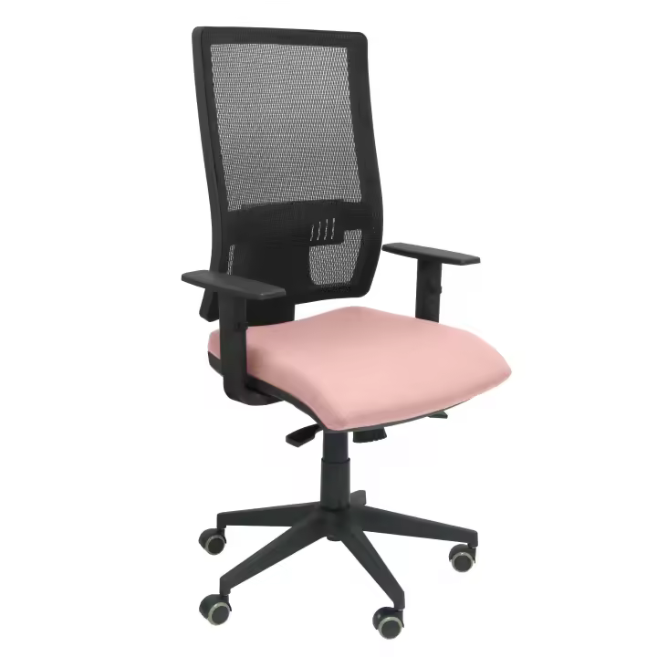 Silla de Oficina Ergonómica Piqueras Y Crespo con Soporte Lumbar Ajustable y Brazos Regulables en Tejido BALI Rosa - 1