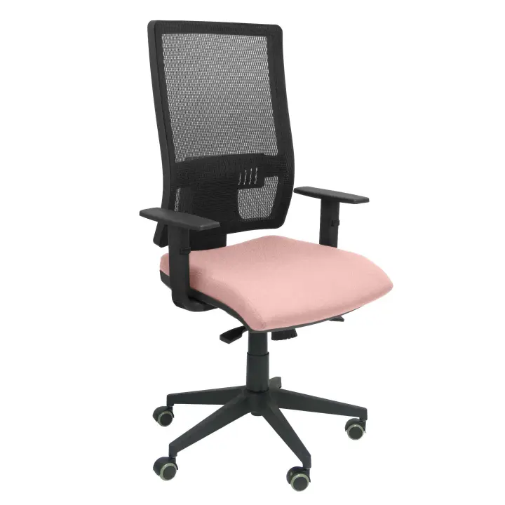 Silla de Oficina Ergonómica Piqueras Y Crespo con Soporte Lumbar Ajustable y Brazos Regulables en Tejido BALI Rosa - 1