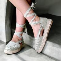 Calzados Soraia Sandalia Mujer Cuña Yute Espardeñas Planas con Lazos Moda Primavera y Verano Cómodas Elegantes Tendencia - details 44