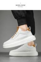 Zapatos Deportivos Para Hombre De Cuero PU De Alta Calidad Con Plataforma Casual Moda Comodidad Tenis Zapatos Vulcanizados - details 8