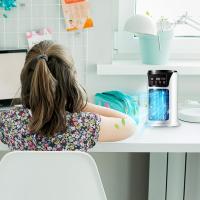 Ventilador de aire acondicionado portátil de 5w, 6 velocidades, ajuste de 6h, aire acondicionado personal mini USB, con tanque de agua de 200ml, ultrasilencioso, resistente al agua, adecuado para dormitorios, oficinas, hogares, escritorios y camping - details 1