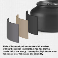 Kettle De Camping Portátil Exterior Antideslizante De Aluminio Ligero Con Manija Antisalpicaduras Para Picnic Y Cocina - details 6