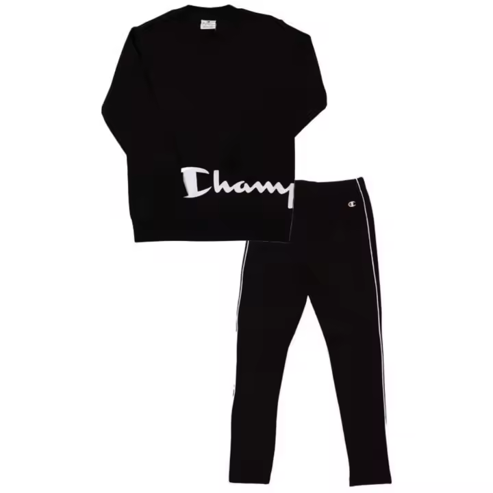 Chandal Fleece marca Champion modelo 404281-KK001 para junior en color negro blanco - 1