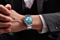 Reloj De Cuarzo Para Hombre RollsTime Panda Con Cronógrafo Bisel Cerámico Espejo De Zafiro Resistente Al Agua Y Choque Regalo Para Hombre - details 3