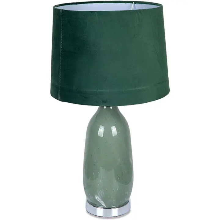 Lampara de cristal verde con tulipa verde emerald  Material: Cristal Medidas (Ancho*Alto*Fondo): 33*57*33Presume de casa - 1