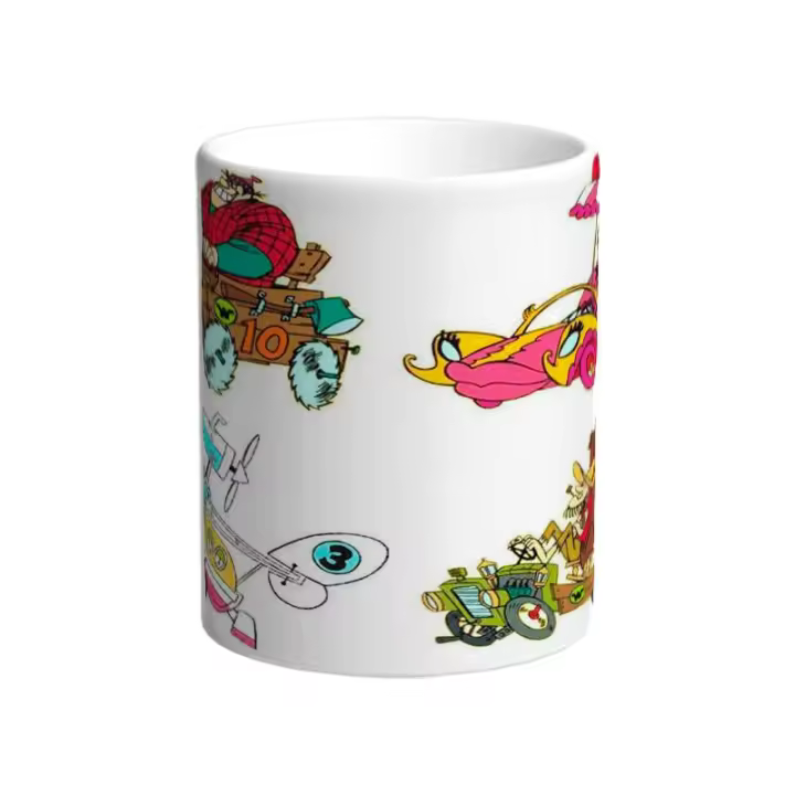 Taza Autos Locos. Pierre Nodoyuna. Patan. Rocomovil. Espantomovil. Super convertible. Penelope Glamour - 1