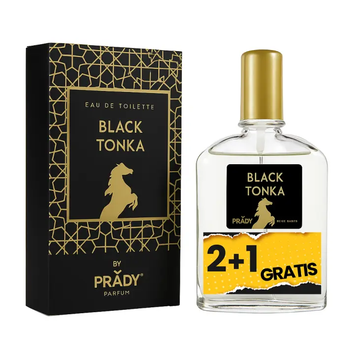 3 UNIDADES (2+1 Gratis) BLACK TONKA Eau de Toilette para Unisex 85ml Prady Fragancia inspirada en otros perfumes Pour Homme Femme Colonia - 1
