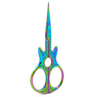 Tijeras De Guitarra Vintage Para Arte De Uñas Costura Bordado DIY Y Decoración De Boda Material Acero Inoxidable Tamaño Estándar Colores Oro Plata Holográfico - details 4