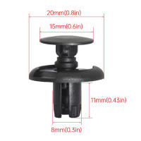 50 Piezas De Clip De Retención De Arrayanes Para Automóvil Universal Plástico 8MM Agujero Punta De Prensa Para Parachoques Y Bumper - details 0