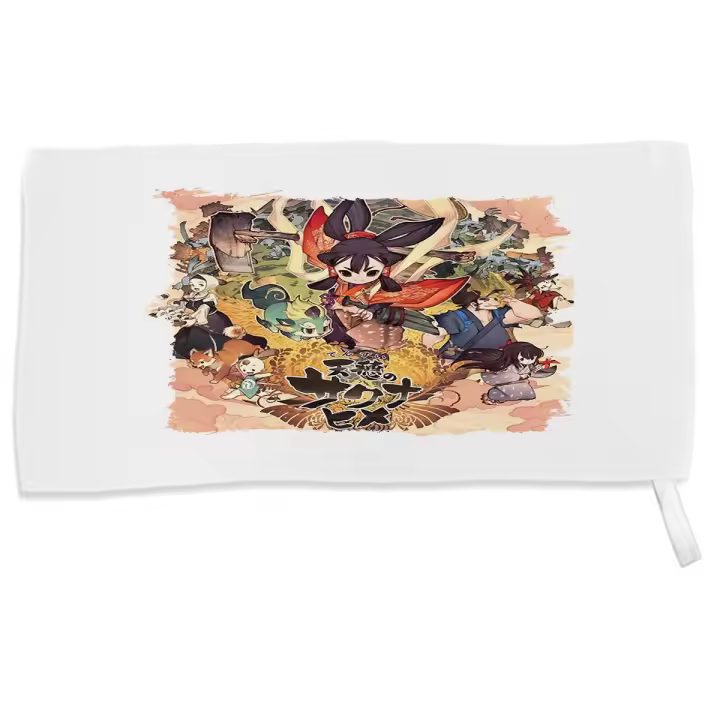 MERCHANDMANIA TOALLA PEQUEÑA ABSORBENTE Tensui no Sakuna of rice and ruin hime suave personalizada con cinta elastica - 1