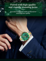 Reloj De Cuarzo Para Hombre Multifuncional Lujo Nocturno Resistente Al Agua Estilo Negocios Serie Reloj De Pulsera De Acero Inoxidable Moda Casual - details 5