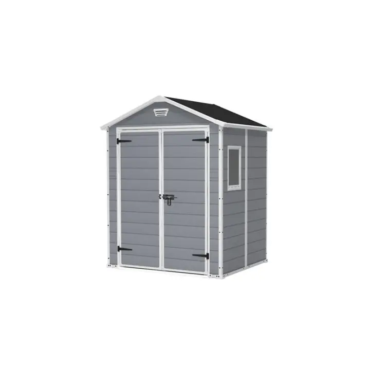 KETER 203521 Caseta de exterior Manor 6x5 - 185x152x226 cm y 2,5m2 - Gris - 1