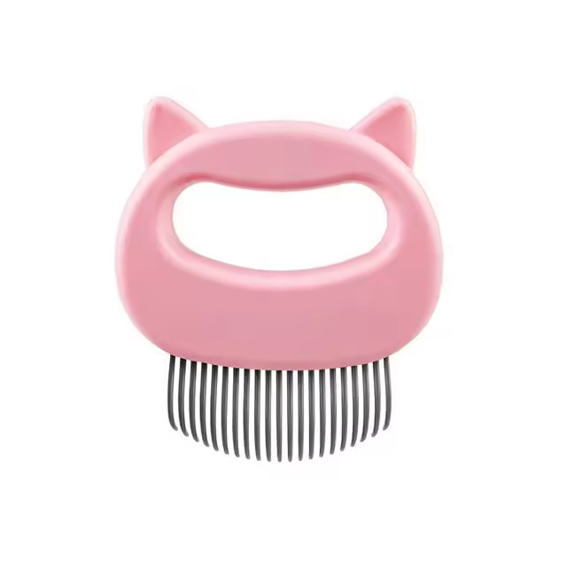 Peine para Gatos, para quitar short Hair y Largo, masajeador, Melo Dulce para quitar Melo enmarañado (Pink) - 1
