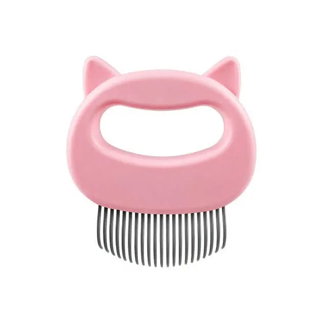 Peine para Gatos, para quitar short Hair y Largo, masajeador, Melo Dulce para quitar Melo enmarañado (Pink) - 1