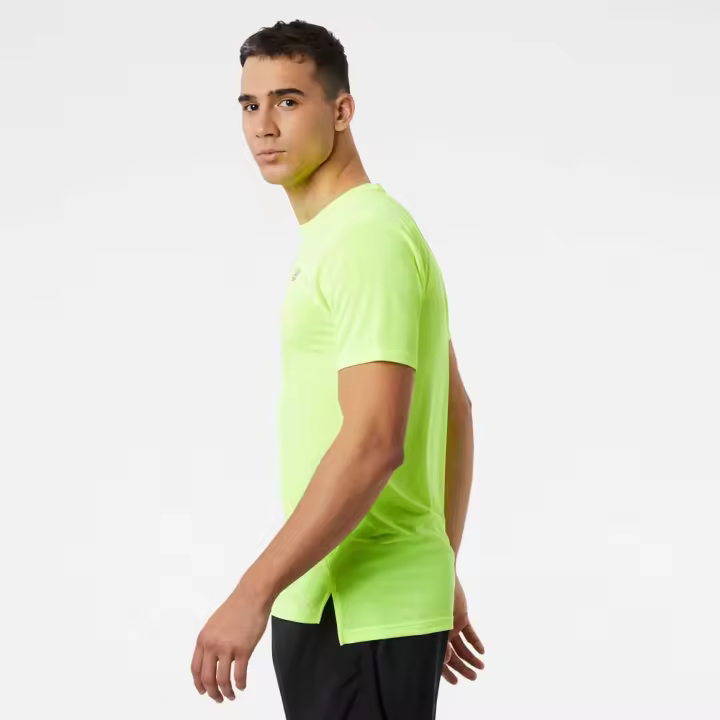 Camiseta New Balance Accelerate Ss Amarillo Fluo Mt23222-Hil - 1