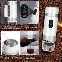 Cafetera Portátil, Cafetera Espresso Eléctrica Portátil 3 en 1 Recargable con Pantalla Digital de Temperatura para Cápsulas Pequeñas o Grandes y Café Molido, Ideal para Oficina, Viajes y Camping. - details 5