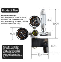 Kit De Regulador De CO2 Para Acuario Con Valvula De Verificación Y Magnético Solenoide Accesorios Para Tanque De Peces Sistema De Control De CO2 Generador De Reactor - details 2