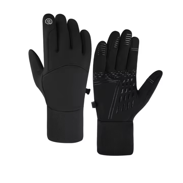 Guantes Táctiles Impermeables Y Antigolpes Para Hombres Y Mujeres Guantes De Correr Y Esquí Deportivos Al Aire Libre Termoelásticos De Poliéster Para Otoño E Invierno - 1