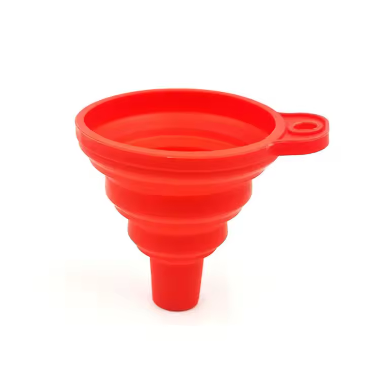 Funel De Silicona Plegable Universal Para Bebidas Aceite Líquido Hopper De Cocina Accesorios Para Coche Cambio De Aceite En Motor - 1