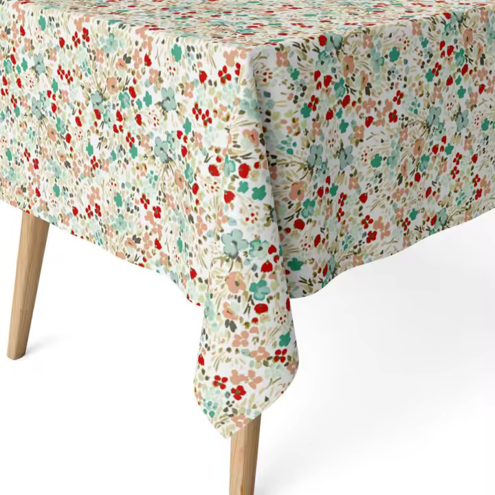 ECOMMERC3  Mantel Antimanchas Para Mesa Rectangular Tamaño desde 100x140 cm hasta 300x140cm - Mantel Antimanchas Tacto Extrasuave e Impermeable Color Azul - 1