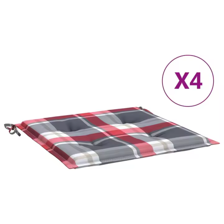vidaXL Cojines para silla de jardín 4 uds tela 50x50x3 cm Color Gris,  Verde,  Negro y mas Cojín Decorativo de Asiento Cojines de muebles de salon - 1