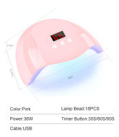 Secador De Uñas LED 54W Para Todas Las Tipos De Esmalte De Gel Polvo Curing 18 Lámparas USB Para Máquina De Manicura - details 6