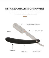 Cuchillo De Afeitar Plegable De Acero Inoxidable Para Hombres Barbero Cuchilla De Cejas Afeitadora De Barba Accesorios De Cabello - details 7