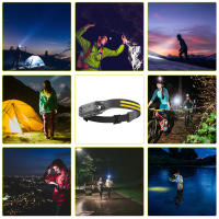 Linterna Frontal LED Sensor Recargable USB Con Batería De 2000mAh Para Camping Pesca Al Aire Libre Resistente Al Agua Con Modos De Iluminación Variable - details 20