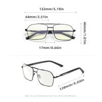 Gafas Antirreflejo KINGSEVEN Para Hombres Y Mujeres Lentes Transparentes Que Bloquean La Luz Azul Estilo Clásico Aleación De Aluminio Marco Rectangular - details 1