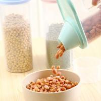 4 cajas medidoras para almacenar alimentos, recipientes para cereales, recipientes para almacenamiento de alimentos secos, recipientes para almacenamiento de cocina con pico vertedor y recipientes para cereales. - details 4