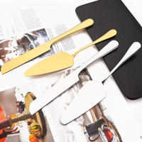 Juego De 2 Piezas De Cuchillería En Oro Acero Inoxidable Cuchillo Para Pasteles Mano Larga Shovel Pizza Herramienta De Cocina Utensilios De Plata - details 1