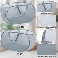 Cesta de Lavadería plegable con ASA (2 Unidades), cesta de Malla portátil, cesta de Malla emergente plegable para baño, dormitorio y Viajes. - details 1