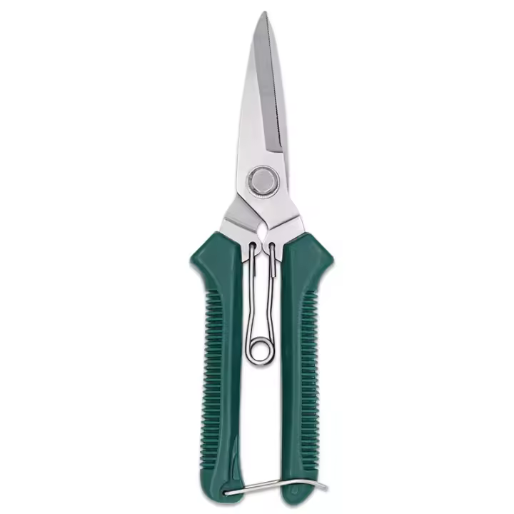 Tijeras De Poda Rectas De 190mm De Acero Inoxidable Con Mango Antideslizante Para Jardín Y Uso Doméstico Herramienta De Bonsái - 1