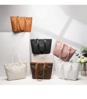 Bolso De Mano Grande Con Cremallera Bolso De Mamá Tendencia 2024 Estampado De Triángulo Tejido Generoso Capacidad Grande Estilo Hobos - details 1