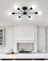 Modernidad Candelabro Negro Para Restaurante Y Sala De Estar Iluminación Suspenso De Techo Material Hierro E27 Decoración Hogar - details 3