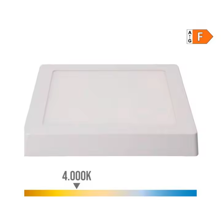 EDM DOWNLIGHT LED SUPERFICIE CUADRADO 20W 1500LM 4000K LUZ DÍA BLANCO - 31591  Iluminación Interior Downlights - 1