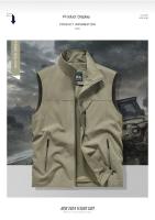 Chaleco De Verano Para Hombre Chaleco Sin Mangas Táctico Impermeable Para Caza Pesca Camping Con Bolsillos Y Cola De Caballo Casual - details 11