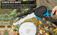 Sierra eléctrica sin escobillas de 8 pulgadas, Motosierra eléctrica engrasador automático, Motosierra de mano para poda de jardín, Herramienta para carpintería con 2 baterías 2000 mah - details 5